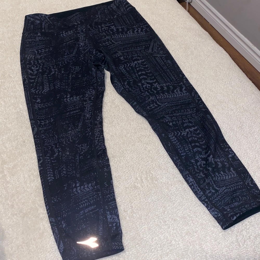 Diadora Black and Gray Leggings